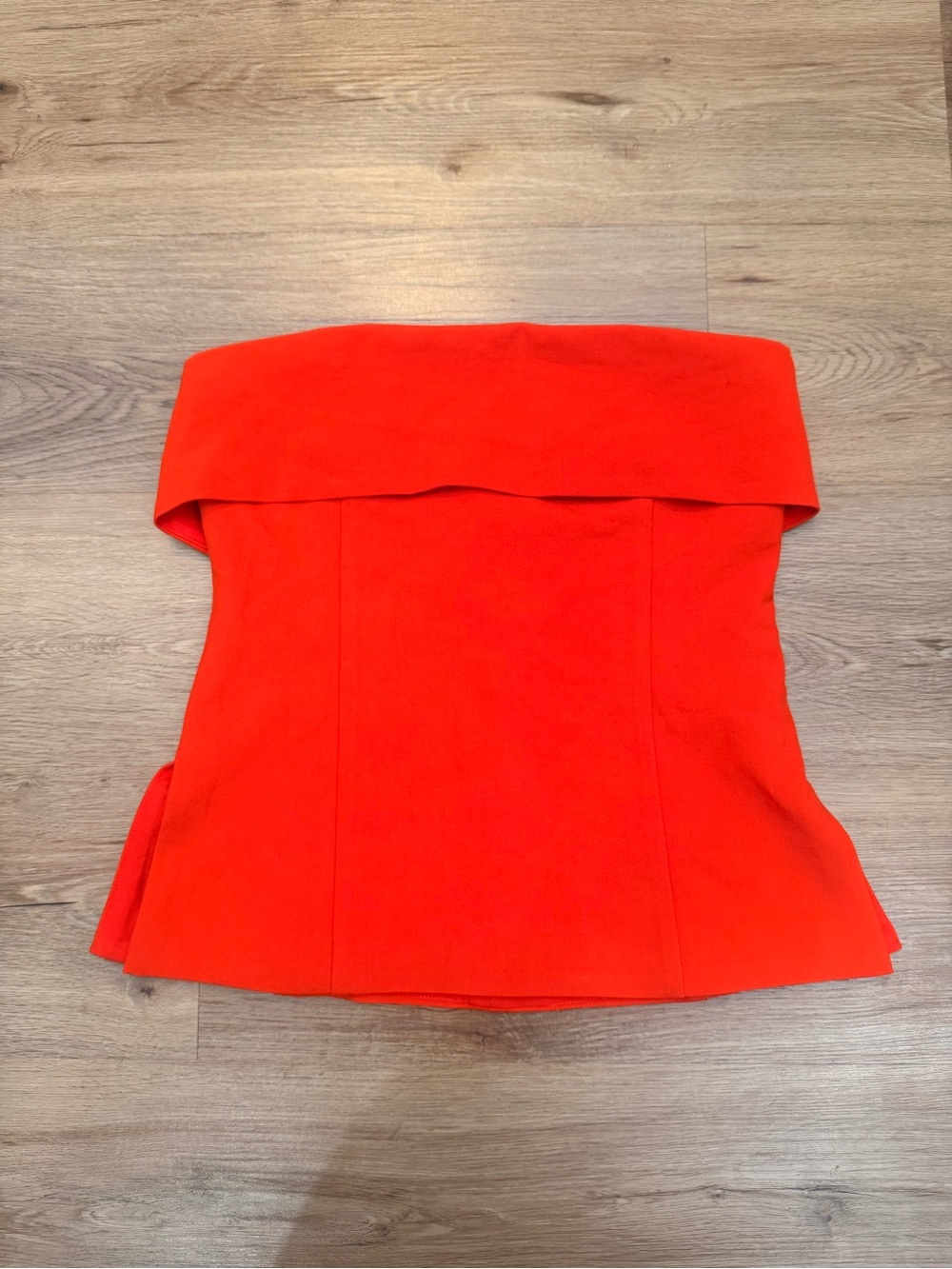 Babaton Element Tube Top Strapless Crop Top in Red/Orange